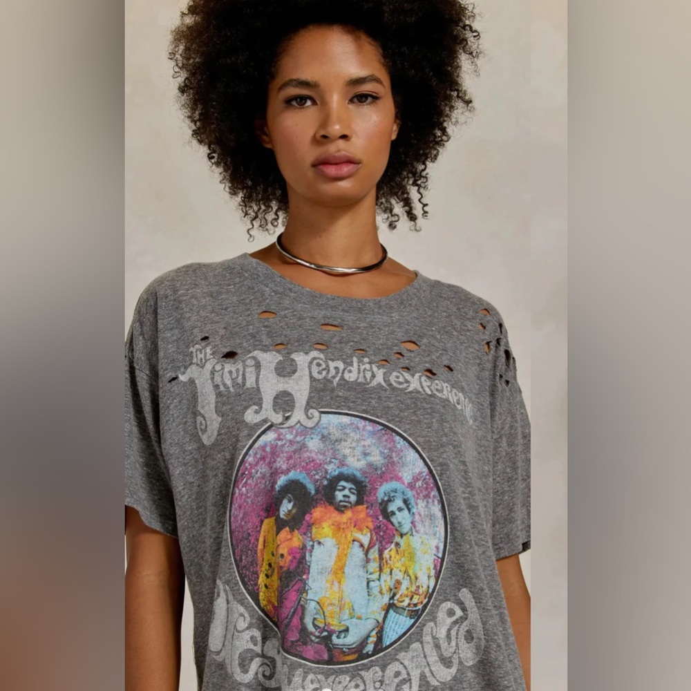 EXCELLENT DAYDREAMER JIMI HENDRIX ARE YOU EXPERIENCED DISTRESSED MERCH TEE, XL